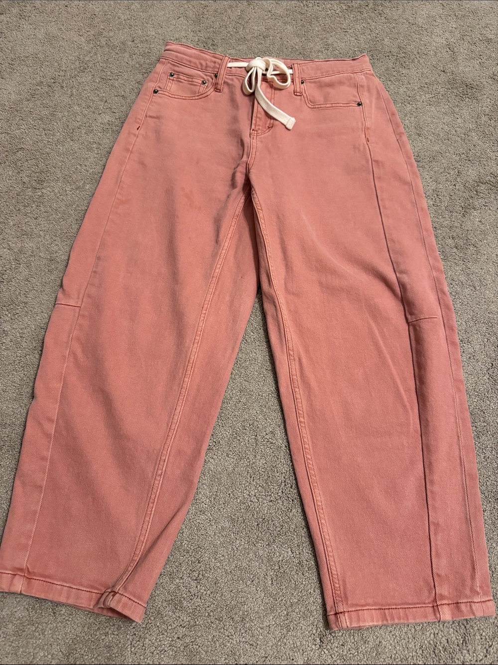 Women’s Thread & Supply Barrel Leg Jeans with Drawstring Waist in Cedar Wood